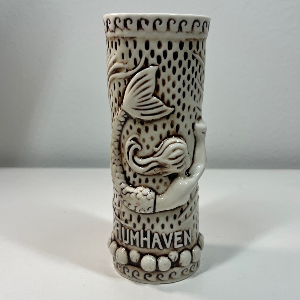 TIKIROB Tiki Mug Mermaid RUMHAVEN Glazed 3D Siren Ceramic Barware